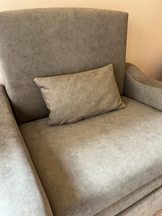 Sillón cama individual gris