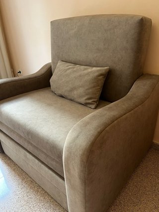 Sillón cama individual gris