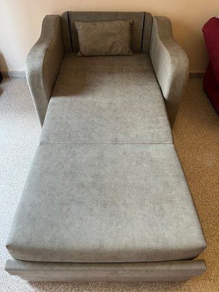 Sillón cama individual gris