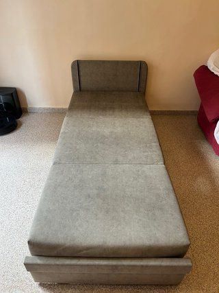 Sillón cama individual gris