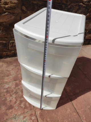 Lote 2 cajoneras de plástico