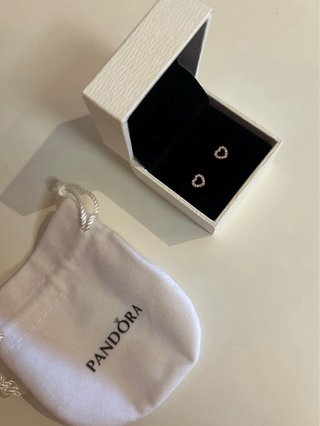 Pendientes Pandora Bañados Oro Rosa 14k