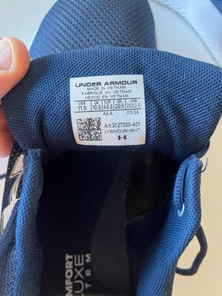 Zapatillas Under Armour Charged Azul Marino/Blanco