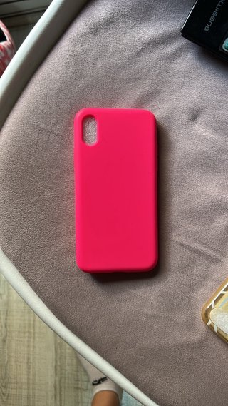 Funda iPhone X Rosa Neón