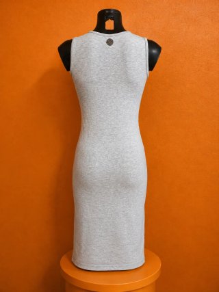 Abito corto pois grigio e nero