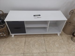 Mueble TV blanco y gris
