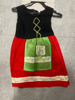 Disfraz pastorcilla niña rojo y negro