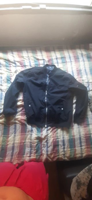Chaqueta bomber negra hombre