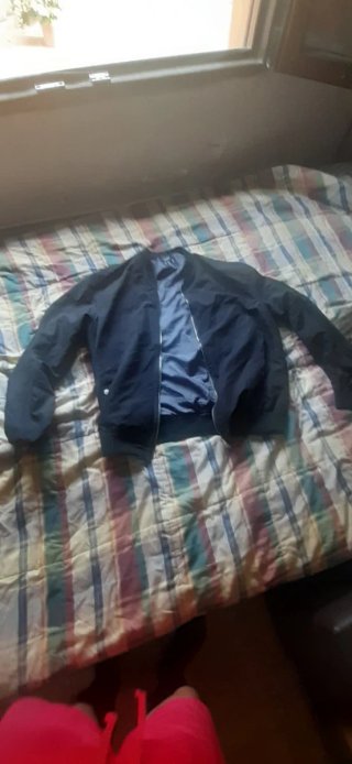 Chaqueta bomber negra hombre