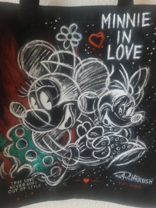 Bolsa Tote Minnie Mouse Pintada