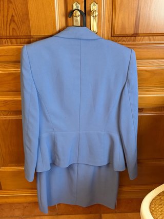 Conjunto vestido y americana azul