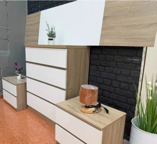 Pack dormitorio: cabecero, cómoda y 2 mesillas