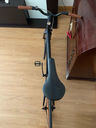 Bicicleta FABRICBIKE Fixie Negra Ruedas Naranja