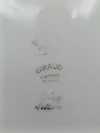 Plato antiguo pintado a mano Limoges