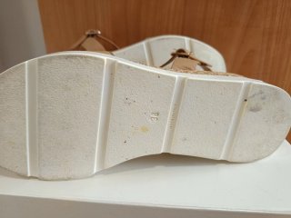 Sandalias REPO Piel Mujer Talla 38 Beige/Oro