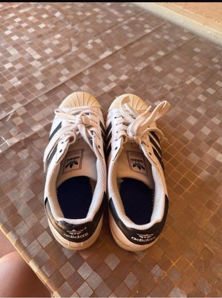 Adidas Superstar Blancas y Negras Talla 38