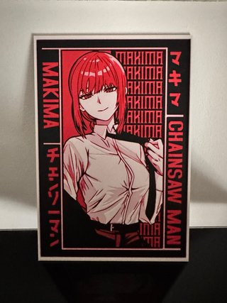 Cuadro Makima Chainsaw Man 3D