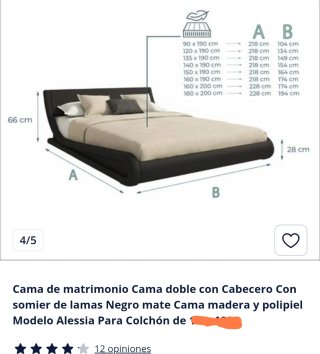 Cama japonesa negra