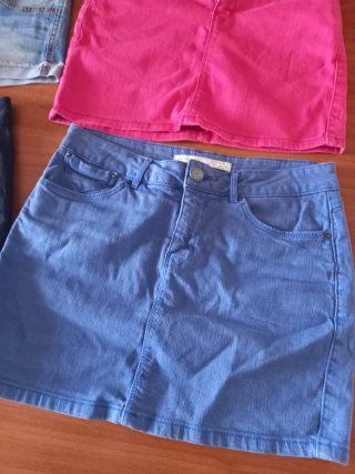 Lote  pantalones y faldas cortos niña