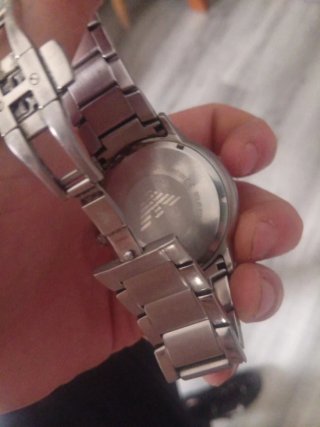 Reloj Emporio Armani Negro y Plateado