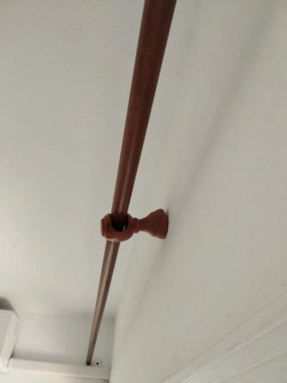 Barandilla Cortina Madera + Soporte