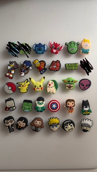 Lote 27 Pines Charms Personajes Crocs