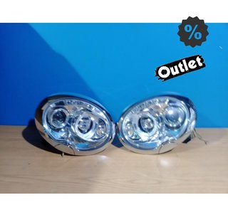 HG FAROS MINI COOPER R50 R52 R53 01-06 LUZ DIURNA CROMADOS R