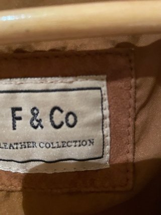 Chaqueta de Piel F&Co Hombre Marrón