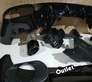 HG DIFUSOR MERCEDES CLA C118 19- AMG NEGRO BRILLO + COLAS ES