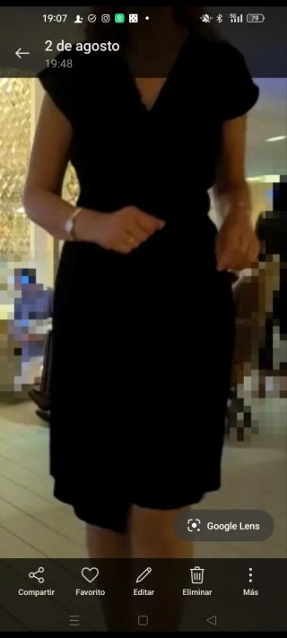 Vestido Caroll cruzado lazada negro.