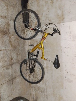 Bicicleta Montaña Dorada Doble Suspensión