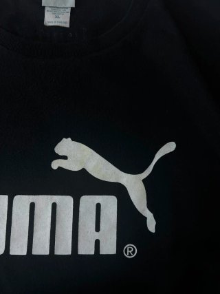 Camiseta Puma Logo Negra Manga Corta