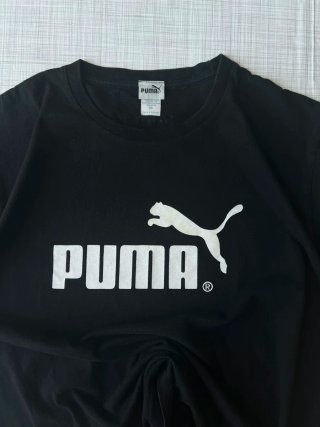 Camiseta Puma Logo Negra Manga Corta