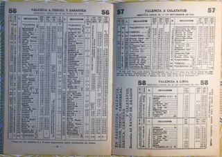HORARIO GUIA DE FERROCARRILES Y LÍNEAS AÉREAS 1948