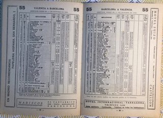HORARIO GUIA DE FERROCARRILES Y LÍNEAS AÉREAS 1948