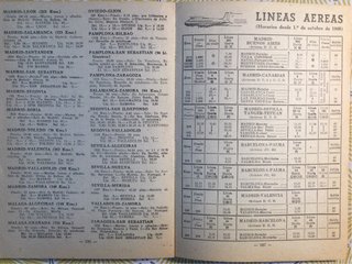 HORARIO GUIA DE FERROCARRILES Y LÍNEAS AÉREAS 1948