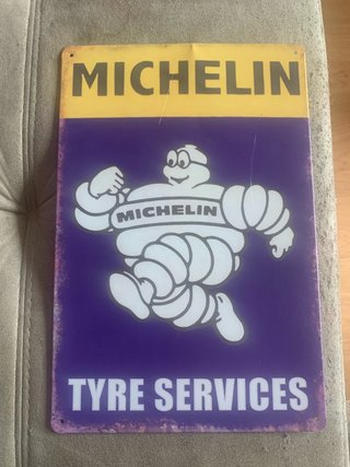 Cartel Chapa Michelin Tyre Services