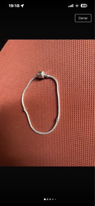 Pulsera de plata con cierre