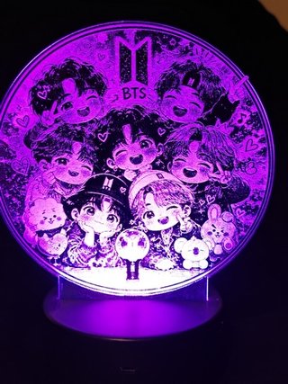 Lámpara LED BTS estilo manga acrílico