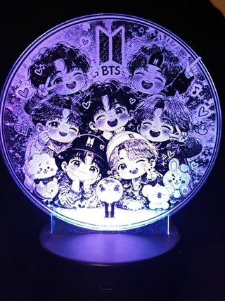 Lámpara LED BTS estilo manga acrílico