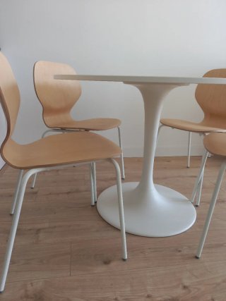 Mesa redonda IKEA DOCKSTA blanca