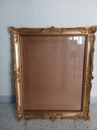 Marco dorado antiguo con cristal 58*48