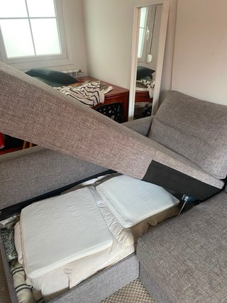 Sofá cama IKEA gris tela