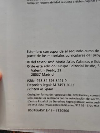 Libro Matemáticas 2  2ºBachillerato Bruño