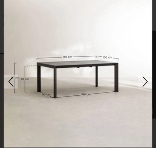 Mesa extensible exterior gris