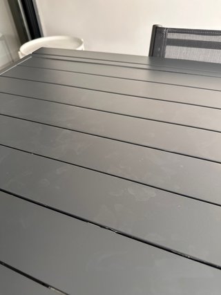 Mesa extensible exterior gris