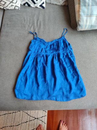 Top Massimo Dutti azul
