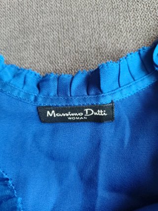 Top Massimo Dutti azul