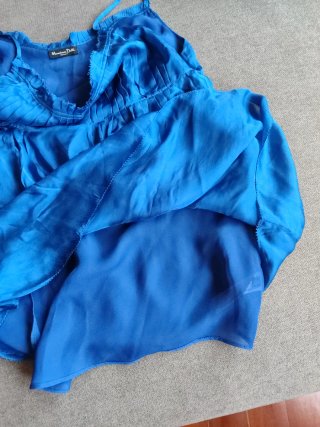 Top Massimo Dutti azul