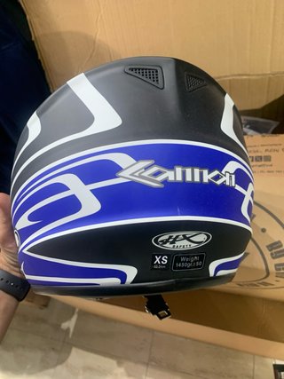 Casco Motocross HX Nzi Negro Azul Talla XS